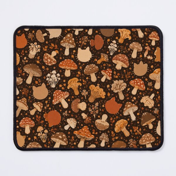 Item preview, Hidden Autumn Mushroom Cats Pattern designed and sold by Mindworx21.