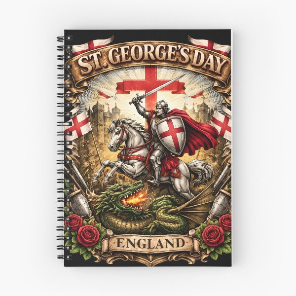 Item preview, England St George Day Flag | English Flag Patriotic UK Lion Artwork designed and sold by Genius Geek.
