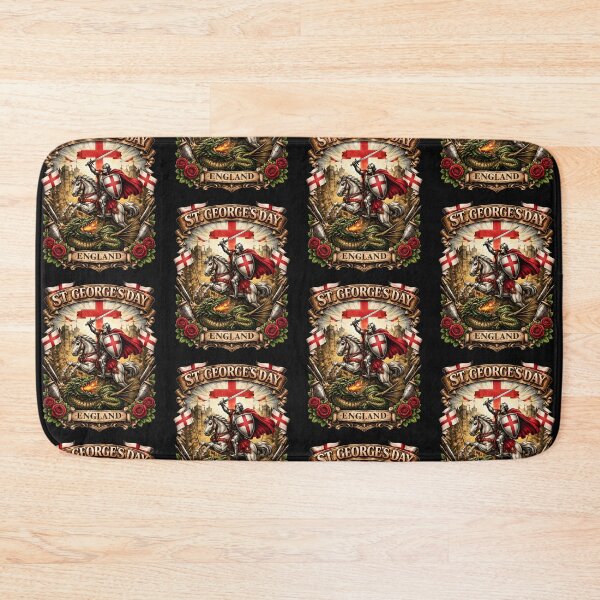 Item preview, England St George Day Flag | English Flag Patriotic UK Lion Artwork designed and sold by Genius Geek.