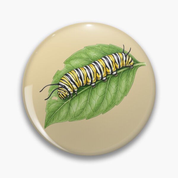 Item preview, Monarch Caterpillar Illustration on Green Leaf designed and sold by Theproxmrt.