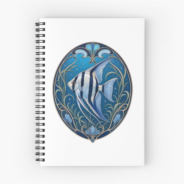 Item preview, Art Nouveau Angelfish Freshwater Aquarium Fish designed and sold by AntiqueImages.