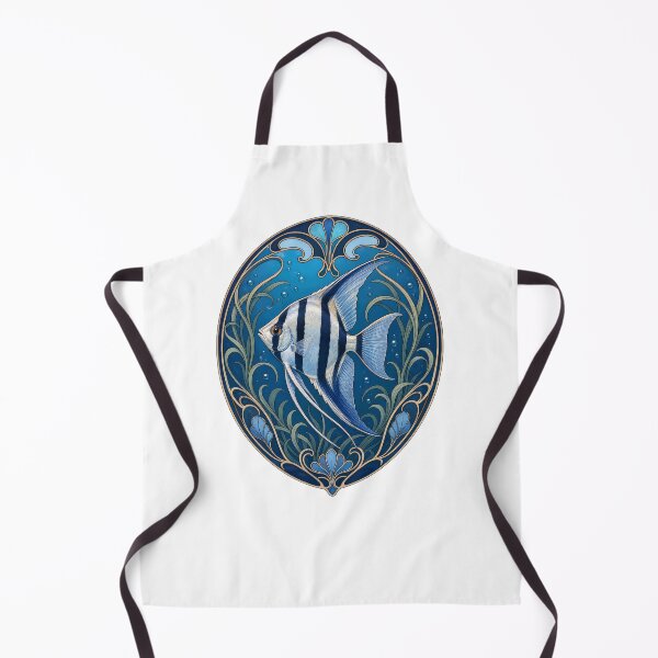 Item preview, Art Nouveau Angelfish Freshwater Aquarium Fish designed and sold by AntiqueImages.