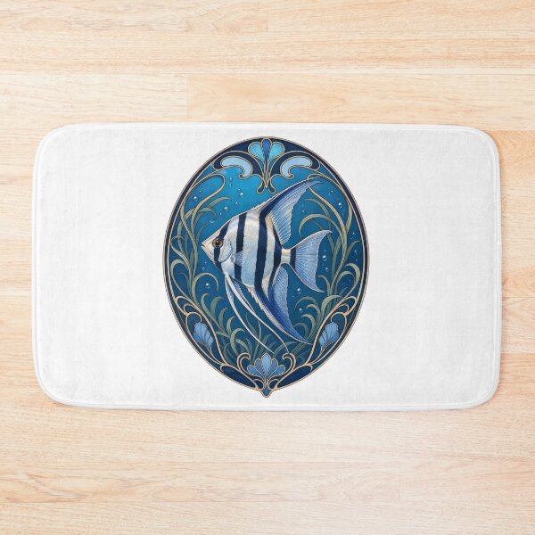 Item preview, Art Nouveau Angelfish Freshwater Aquarium Fish designed and sold by AntiqueImages.