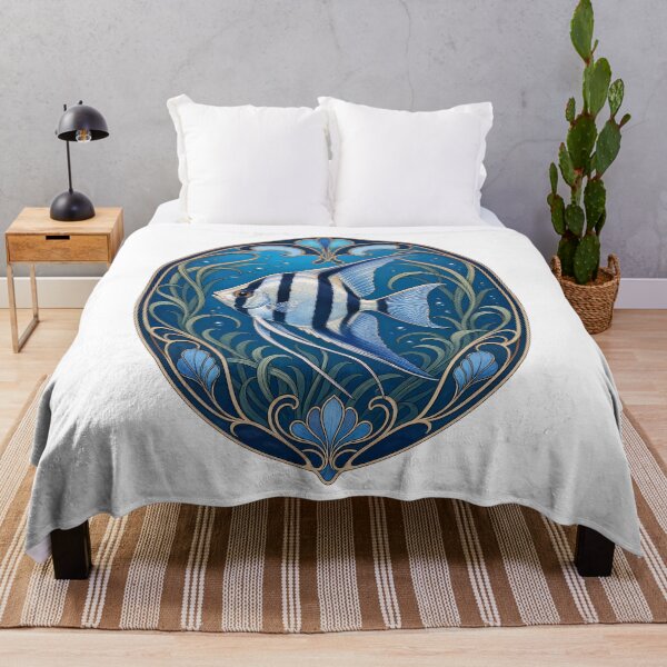Item preview, Art Nouveau Angelfish Freshwater Aquarium Fish designed and sold by AntiqueImages.
