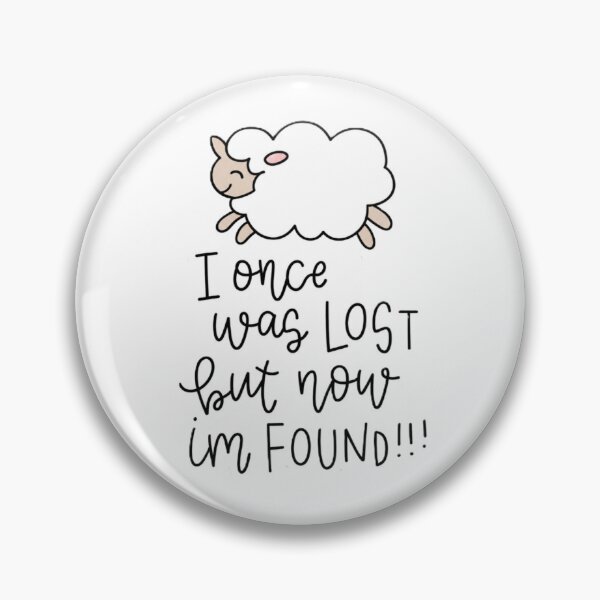 Item preview, I Once Was Lost But Now I'm Found Christian Sheep Sticker designed and sold by Roniya George.