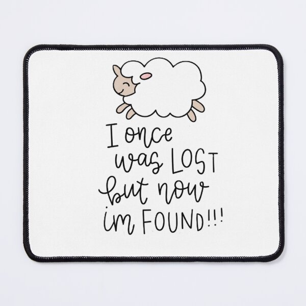 Item preview, I Once Was Lost But Now I'm Found Christian Sheep Sticker designed and sold by Roniya George.