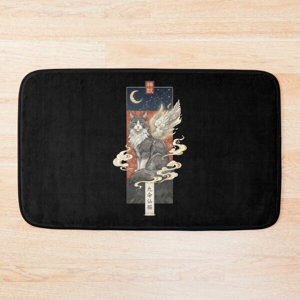 Item preview, Japanese Winged Mythical Cat Traditional Gift designed and sold by DrawHandArt.
