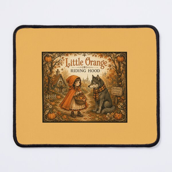 Item preview, Little Orange Riding Hood – Cozy Halloween Fractured Fairy Tale Storybook Illustration designed and sold by Novel Works Studio.