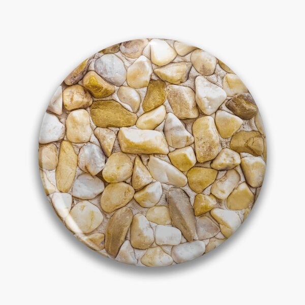 Item preview, Yellow Pebble Stone Mosaic Texture Wall Background With Smooth River Rocks Close-Up designed and sold by Nmallia.