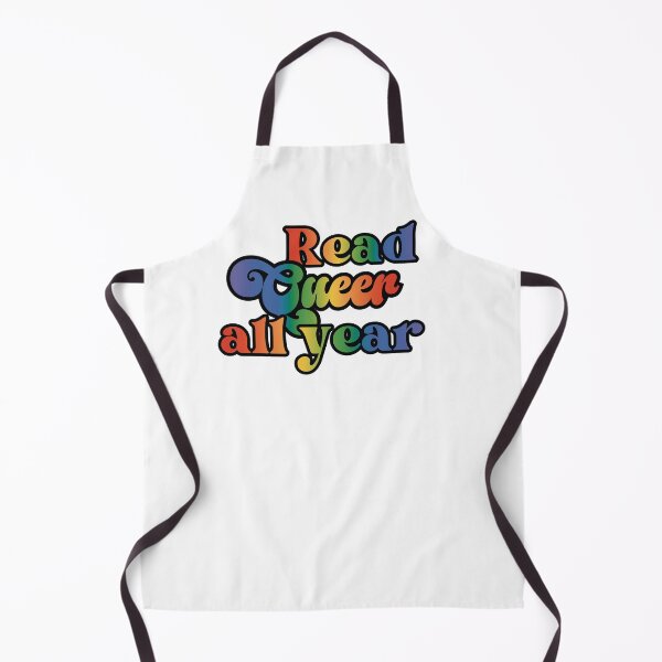 Item preview, Read Queer All Year - rainbow pride script design designed and sold by art by hannah lang.