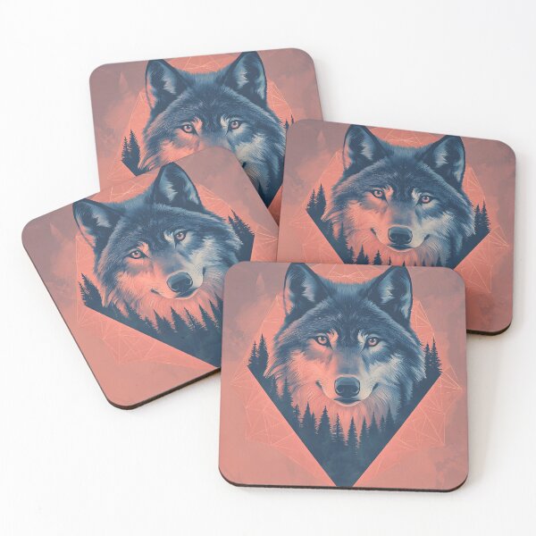 Item preview, 3d Render Of Geometric Wolf With Forest Digital designed and sold by Checho30.