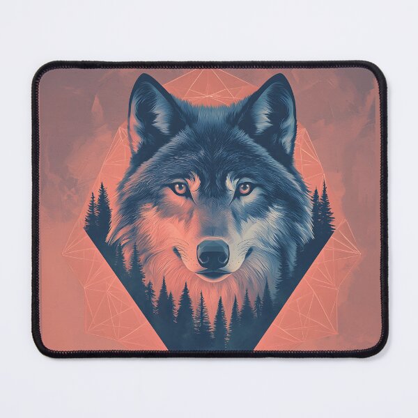 Item preview, 3d Render Of Geometric Wolf With Forest Digital designed and sold by Checho30.