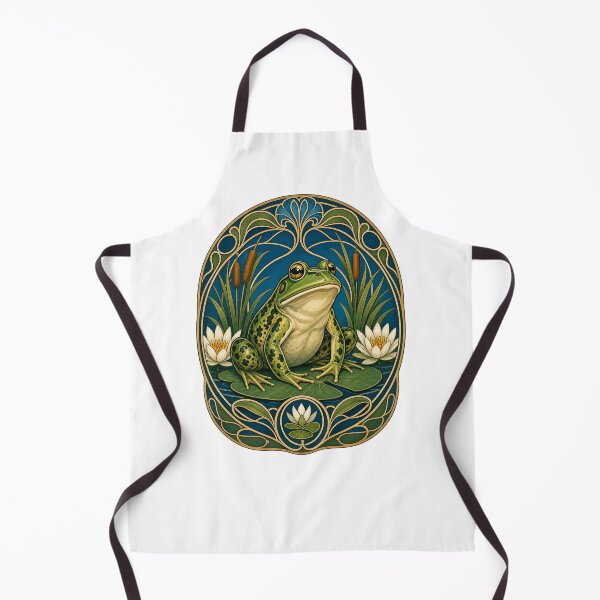 Item preview, Art Nouveau Frog Pond Life Amphibian Art designed and sold by AntiqueImages.