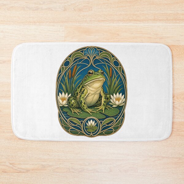 Item preview, Art Nouveau Frog Pond Life Amphibian Art designed and sold by AntiqueImages.