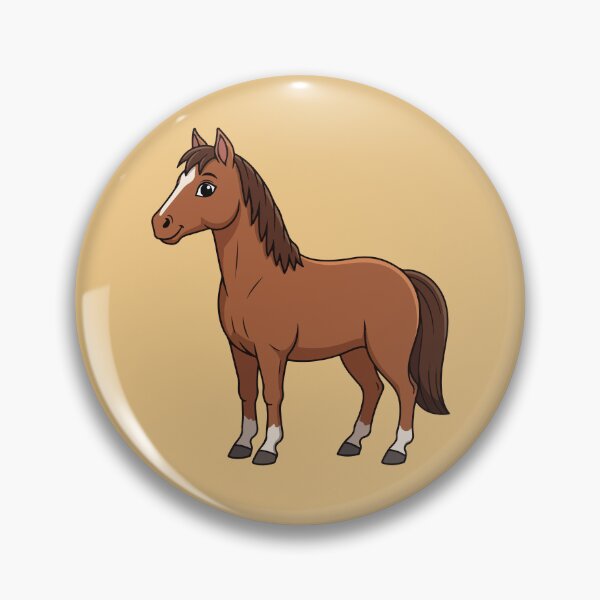 Item preview, Cute Cartoon Horse Brown Pony Baby Foal Art designed and sold by SolutionsArt.