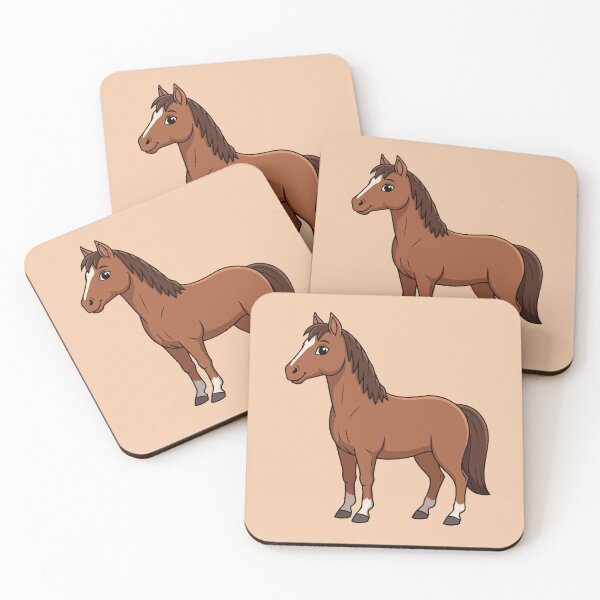 Item preview, Cute Cartoon Horse Brown Pony Baby Foal Art designed and sold by SolutionsArt.