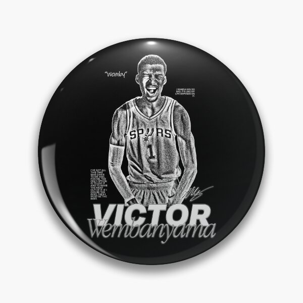 Item preview, Victor Wembanyama, Basketball, Sports, NBA, Black and White designed and sold by BigBossHideout.