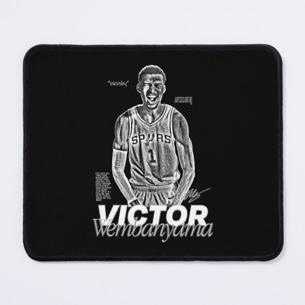 Item preview, Victor Wembanyama, Basketball, Sports, NBA, Black and White designed and sold by BigBossHideout.