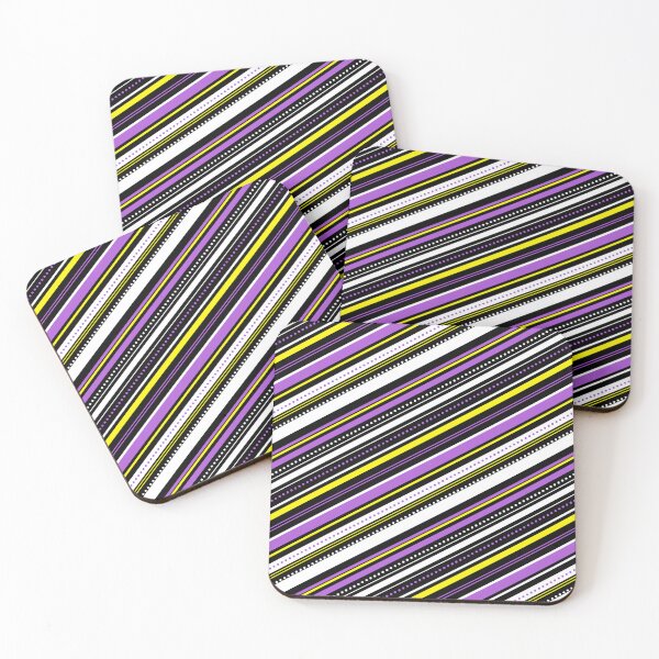 Item preview, Subtle Nonbinary Pride Colors Diagonal Stripes designed and sold by humnoo.