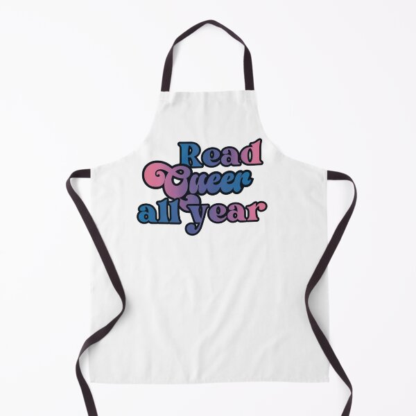 Item preview, Read Queer All Year - bisexual pride flag script design designed and sold by art by hannah lang.