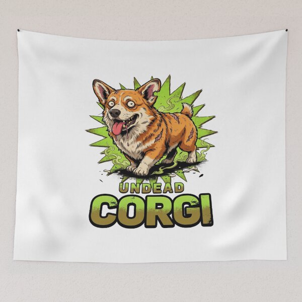 Item preview, Undead Short Legged Dog Comic Art Graphic designed and sold by ColeLaniTrading.