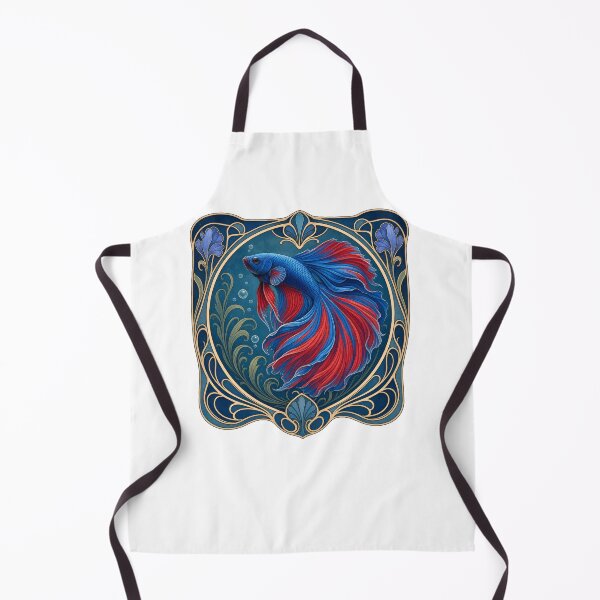 Item preview, Art Nouveau Betta Fish Aquatic Lover Design designed and sold by AntiqueImages.