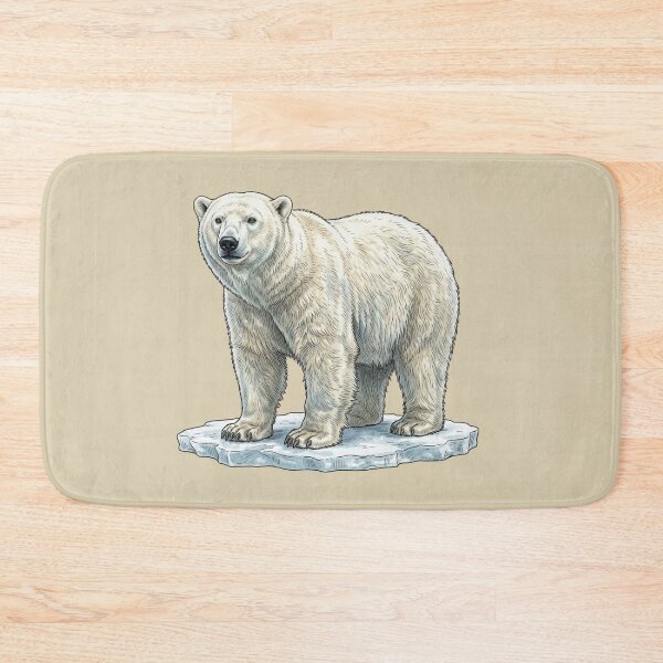 Item preview, Polar Bear Illustration on Arctic Ice designed and sold by Theproxmrt.
