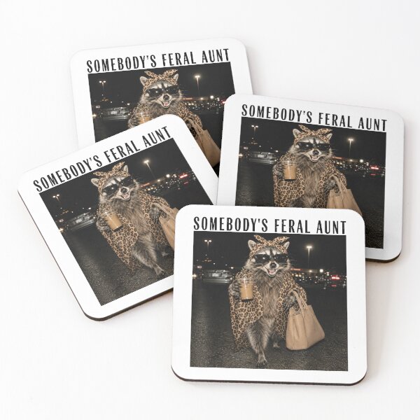 Item preview, Somebody's Feral Aunt, Funny Raccoon Iced Coffee 2 designed and sold by sentfromemily.