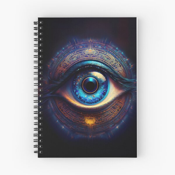 Item preview, Cybernetic All-Seeing Eye - Futuristic Neon Digital Art designed and sold by Outlet Raloel.