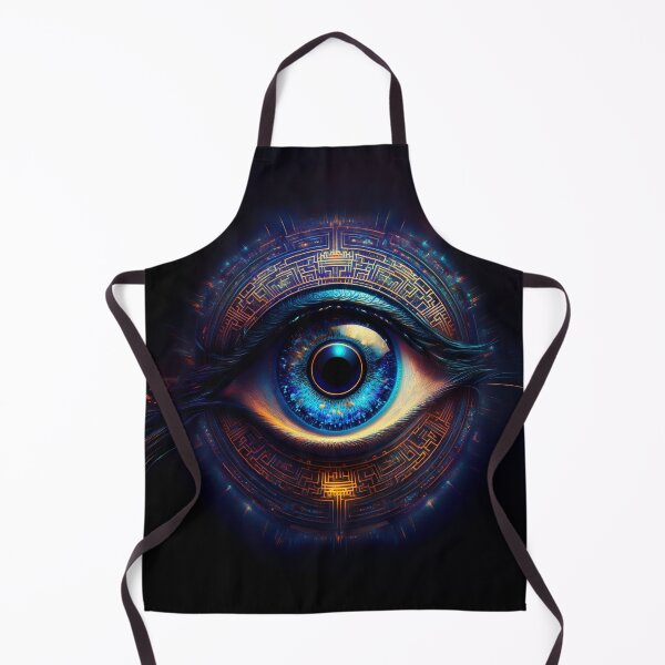Item preview, Cybernetic All-Seeing Eye - Futuristic Neon Digital Art designed and sold by Outlet Raloel.
