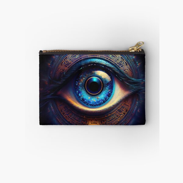 Item preview, Cybernetic All-Seeing Eye - Futuristic Neon Digital Art designed and sold by Outlet Raloel.