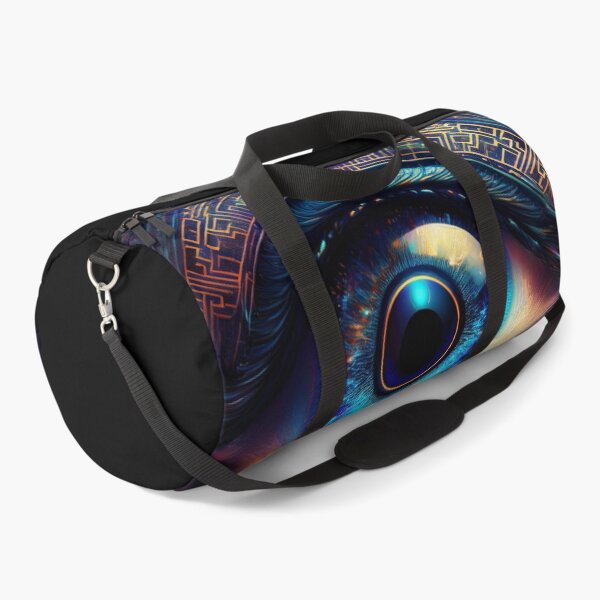 Item preview, Cybernetic All-Seeing Eye - Futuristic Neon Digital Art designed and sold by Outlet Raloel.