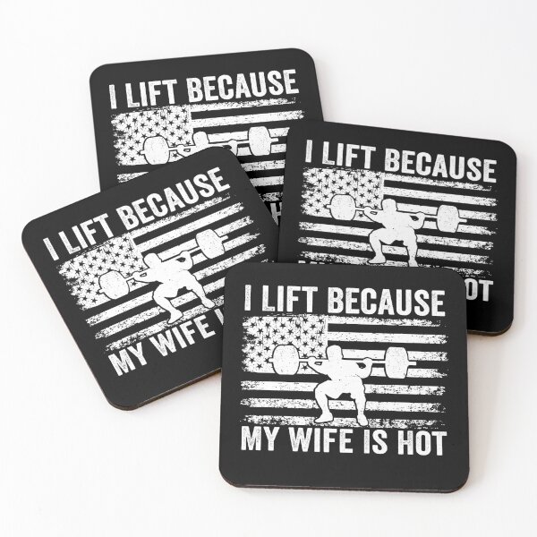 Item preview, I Lift Because My Wife Is Hot Funny Gym | Weightlifting Husband Gift | Fitness Humor Design designed and sold by 76Valeria.