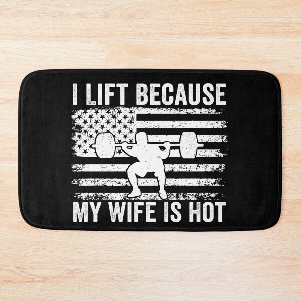 Item preview, I Lift Because My Wife Is Hot Funny Gym | Weightlifting Husband Gift | Fitness Humor Design designed and sold by 76Valeria.