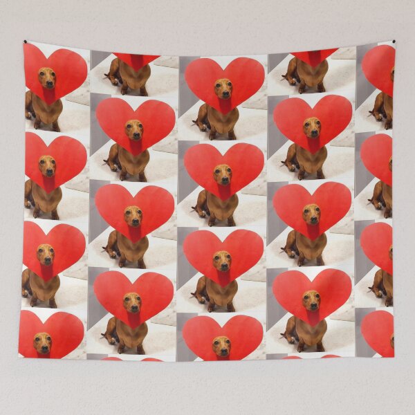 Item preview, dog with heart designed and sold by CatsCritterDesigns .