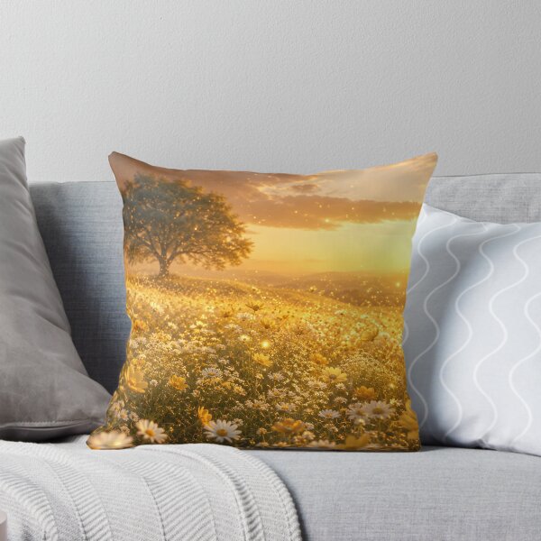 Item preview, Golden Meadow – Dreamy Sunset Landscape Wall Art designed and sold by bauschberts.