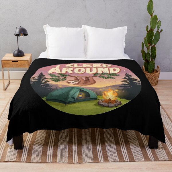 Item preview, I Sleep Around Funny Camping Sloth Design designed and sold by Don't Crack Art.