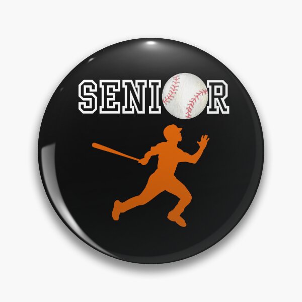 Item preview, Senior Baseball Player with Orange Batting Silhouette designed and sold by JaymeOctober.