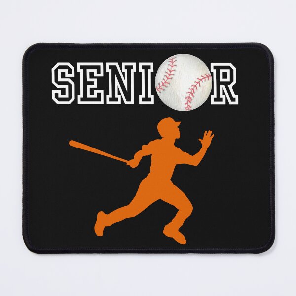 Item preview, Senior Baseball Player with Orange Batting Silhouette designed and sold by JaymeOctober.