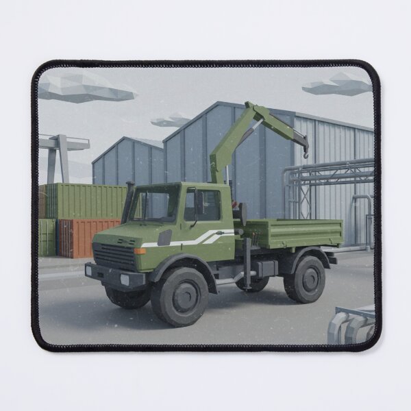 Item preview, Mercedes Unimog Low Poly Industrial Scene designed and sold by Dimensionality.