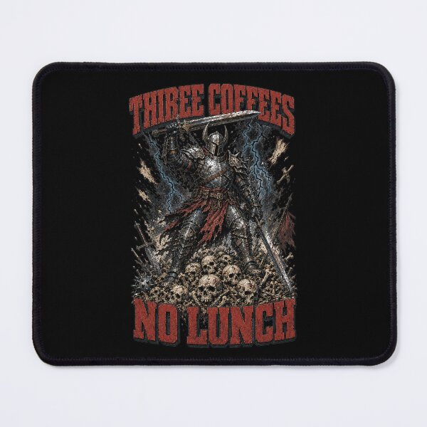 Item preview, Retro Funny Medieval Three Coffees No Lunch designed and sold by sentfromemily.