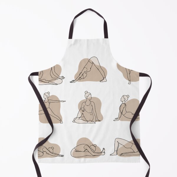 Item preview, Minimalist Yoga Poses Line Art Pattern | Neutral Beige Wellness Illustration | Boho Zen Meditation Design designed and sold by MimiSabu.