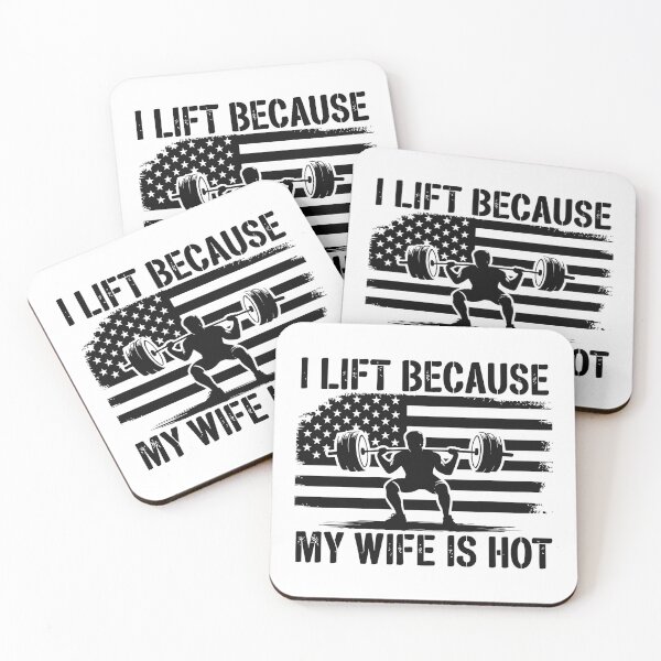 Item preview, I Lift Because My Wife Is Hot Funny Gym | Weightlifting Husband Gift | Fitness Humor Design designed and sold by 76Valeria.