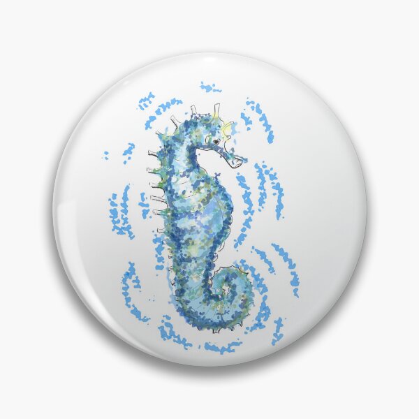 Item preview, Aesthetic Seahorse Watercolor Splash Ocean Art Design designed and sold by DreamerX.