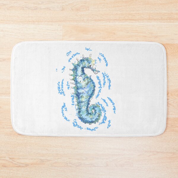 Item preview, Aesthetic Seahorse Watercolor Splash Ocean Art Design designed and sold by blue witch art.