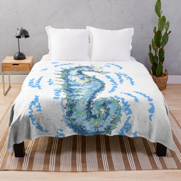 Item preview, Aesthetic Seahorse Watercolor Splash Ocean Art Design designed and sold by DreamerX.
