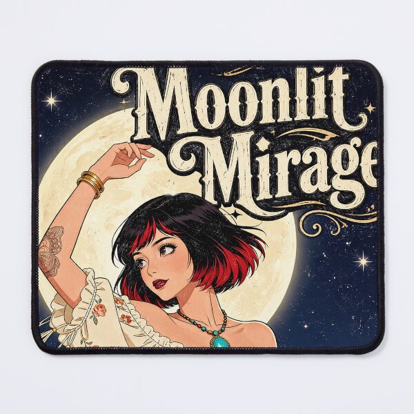 Item preview, Moonlit Mirage Retro Western Desert Fantasy designed and sold by Hen-C-Art.