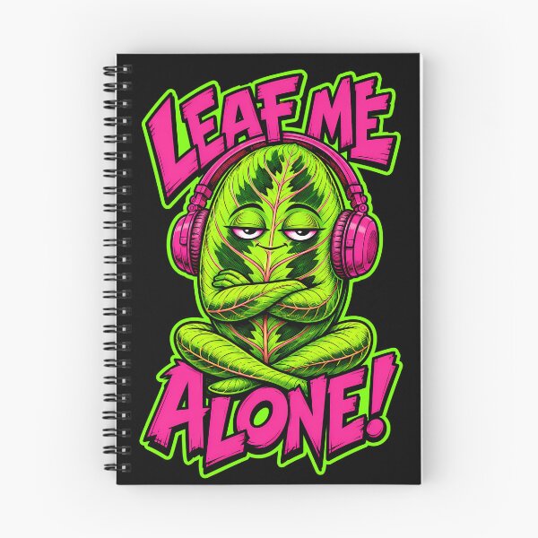 Item preview, Leaf Me Alone Funny Antisocial Plant Pun Neon Pop Art designed and sold by Anyshca.