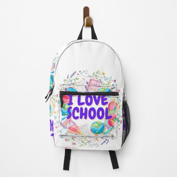 Item preview, I Love School Floral Wreath Watercolor Illustration designed and sold by VibranPalette.