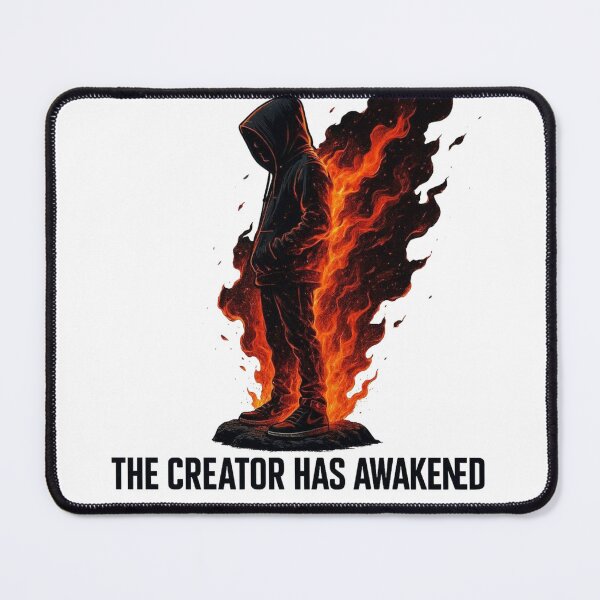 Item preview, The Creator Has Awakened - Half Fire Silhouette designed and sold by AcosDesign.